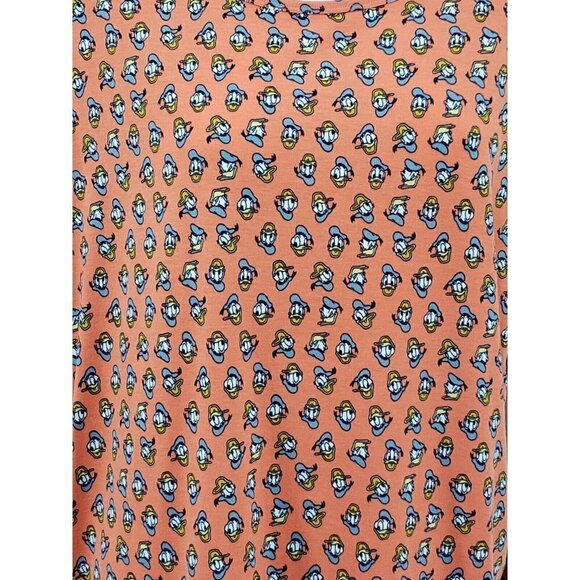 LuLaRoe Irma Tunic Top Medium Orange Donald Duck Disney Collection Tshirt - Picture 3 of 8